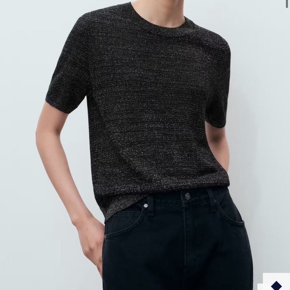 NWT mango women’s short sleeve sweater top